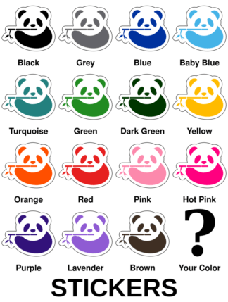 Panda Eating Bamboo Stickers